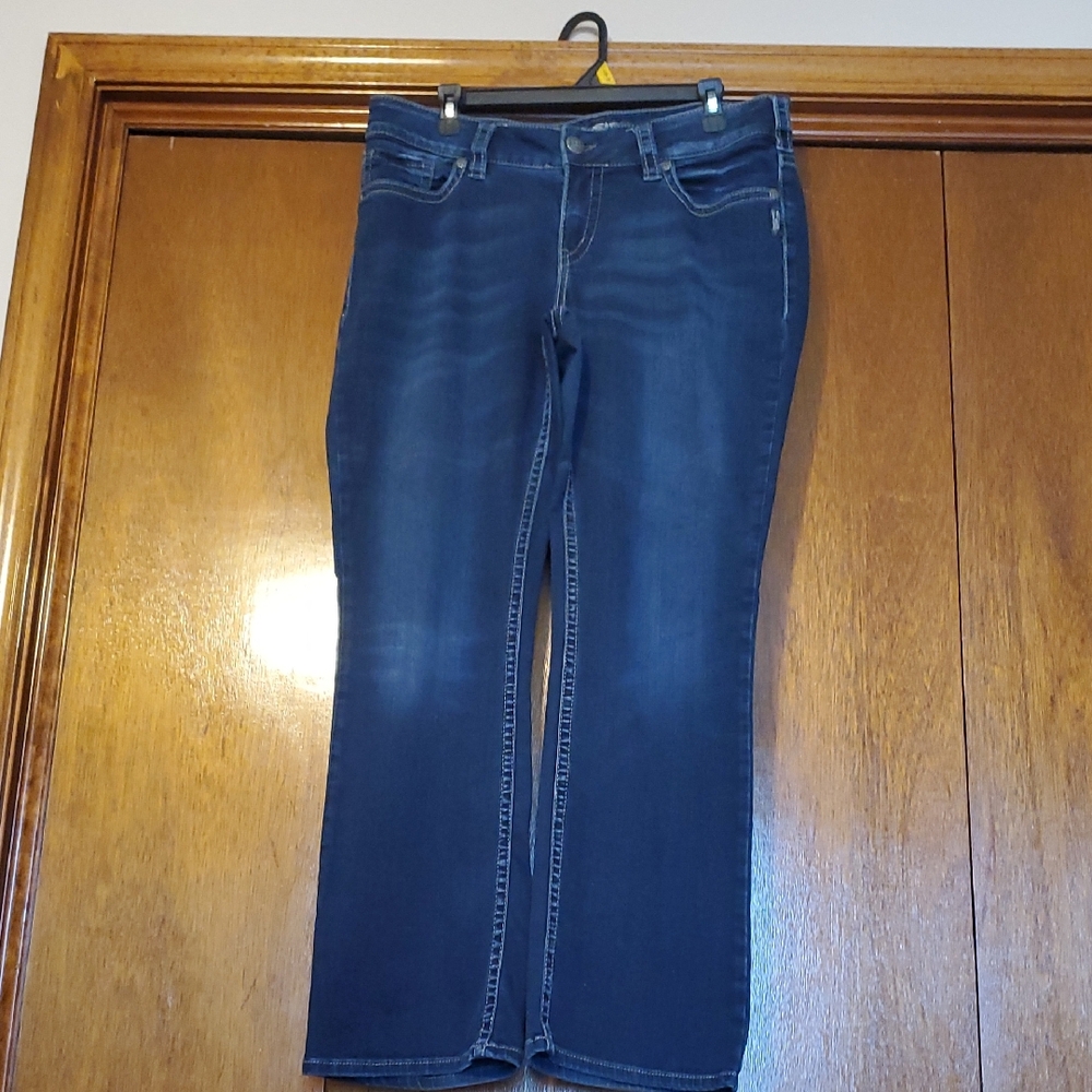 Silver Suki Jeans Dark Blue Straight Leg Women's Jeans